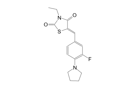(5Z)-3-ethyl-5-[3-fluoro-4-(1-pyrrolidinyl)benzylidene]-1,3-thiazolidine-2,4-dione