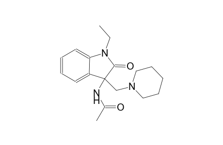 acetamide, N-[1-ethyl-2,3-dihydro-2-oxo-3-(1-piperidinylmethyl)-1H-indol-3-yl]-