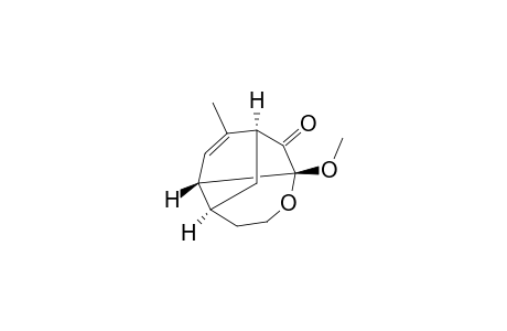 (1S*,3R*,7S*,8R*)-3-Methoxy-10-methyl-4-oxatricyclo[5.3.1.0(3,8)]undec-9-en-2-one