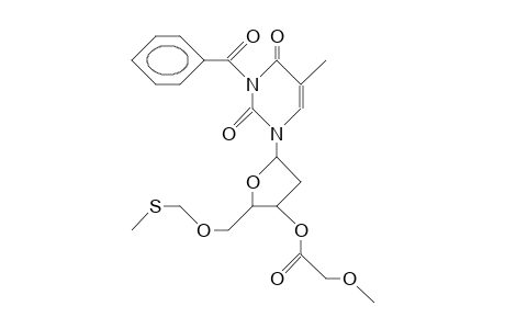5'-O-Methylthiomethyl-3'-O-methoxyacetyl-N3-benzoyl-thymidine
