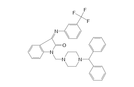 1-(4-Benzhydryl-piperazin-1-ylmethyl)-3-(3-trifluoromethyl-phenylimino)-1,3-dihydro-indol-2-one