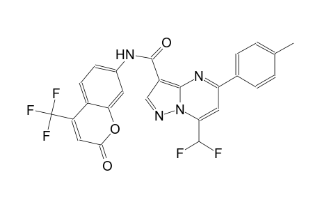 7-(difluoromethyl)-5-(4-methylphenyl)-N-[2-oxo-4-(trifluoromethyl)-2H-chromen-7-yl]pyrazolo[1,5-a]pyrimidine-3-carboxamide