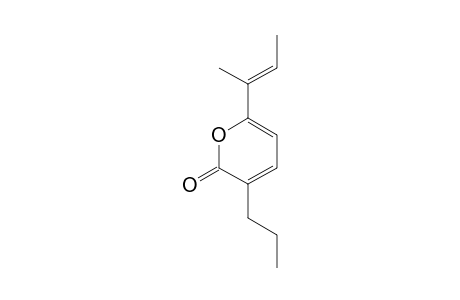 NOCAPYRONE-I;(E)-6-(BUT-2-EN-2-YL)-3-PROPYL-2H-PYRAN-2-ONE