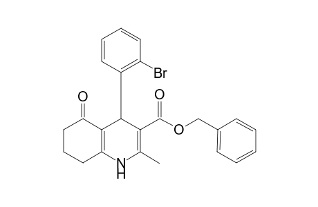 (phenylmethyl) 4-(2-bromophenyl)-2-methyl-5-oxidanylidene-4,6,7,8-tetrahydro-1H-quinoline-3-carboxylate