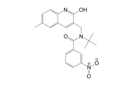 N-(tert-butyl)-N-[(2-hydroxy-6-methyl-3-quinolinyl)methyl]-3-nitrobenzamide