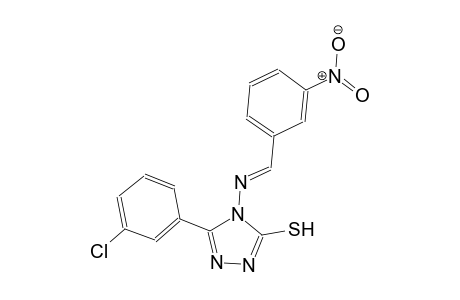 5-(3-chlorophenyl)-4-{[(E)-(3-nitrophenyl)methylidene]amino}-4H-1,2,4-triazol-3-yl hydrosulfide