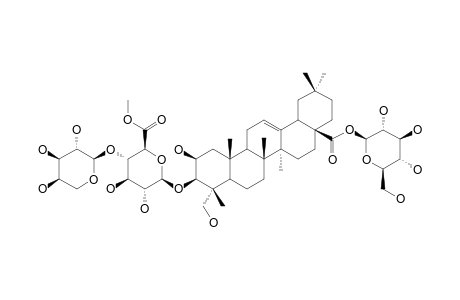 28-O-BETA-D-GLUCOPYRANOSYL-BAYOGENIN-3-O-ALPHA-L-ARABINOPYRANOSYL-(1->4)-6'-O-METHYL-BETA-D-GLUCURONOPYRANOSIDE