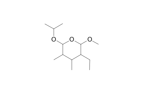 2-Methoxy-3-ethyl-4,5-dimethyl-6-isopropoxytetrahydro-1,4-pyran