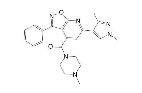 isoxazolo[5,4-b]pyridine, 6-(1,3-dimethyl-1H-pyrazol-4-yl)-4-[(4-methyl-1-piperazinyl)carbonyl]-3-phenyl-