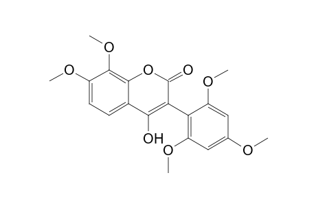 4-Hydroxy-7,8-dimethoxy-3-(2,4,6-trimethoxyphenyl)-1-benzopyran-2-one