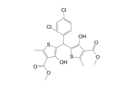 3-Thiophenecarboxylic acid, 5-[(2,4-dichlorophenyl)[3-hydroxy-4-(methoxycarbonyl)-5-methyl-2-thienyl]methyl]-4-hydroxy-2-methyl-, methyl ester