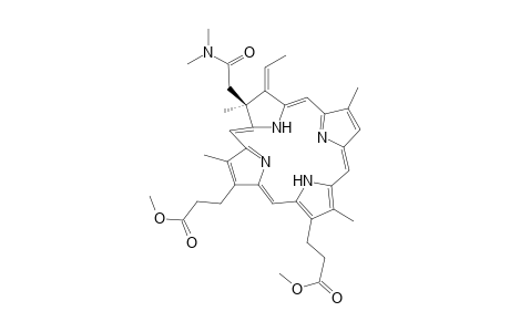 Dimethyl 3,3'-[2-(dimethylcarbamoyl)methyl-3-ethylidene-2,7,12,18-tetramethyl-2,3-dihydro-porphyrin-13,17-diyl]-21H,23H-dipropionate