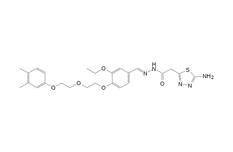 2-(5-amino-1,3,4-thiadiazol-2-yl)-N'-[(E)-(4-{2-[2-(3,4-dimethylphenoxy)ethoxy]ethoxy}-3-ethoxyphenyl)methylidene]acetohydrazide