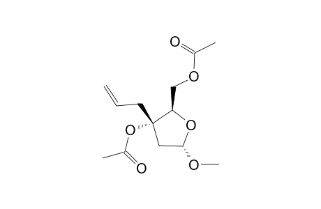 METHYL-3,5-DI-O-ACETYL-3-C-ALLYL-2-DEOXY-ALPHA-D-ERYTHRO-PENTOFURANOSIDE