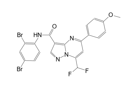 N-(2,4-dibromophenyl)-7-(difluoromethyl)-5-(4-methoxyphenyl)pyrazolo[1,5-a]pyrimidine-3-carboxamide