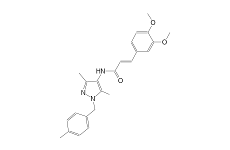 (2E)-3-(3,4-dimethoxyphenyl)-N-[3,5-dimethyl-1-(4-methylbenzyl)-1H-pyrazol-4-yl]-2-propenamide