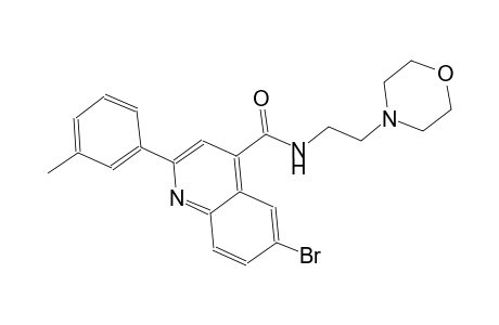 6-bromo-2-(3-methylphenyl)-N-[2-(4-morpholinyl)ethyl]-4-quinolinecarboxamide