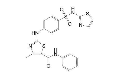 4-methyl-N-phenyl-2-{4-[(1,3-thiazol-2-ylamino)sulfonyl]anilino}-1,3-thiazole-5-carboxamide