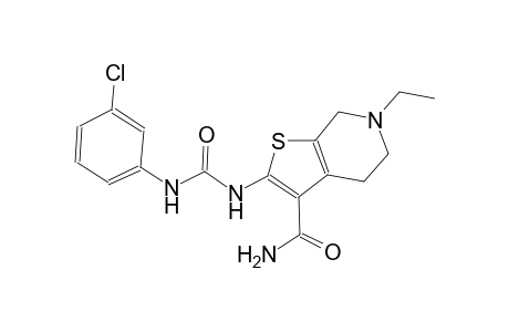 2-{[(3-chloroanilino)carbonyl]amino}-6-ethyl-4,5,6,7-tetrahydrothieno[2,3-c]pyridine-3-carboxamide