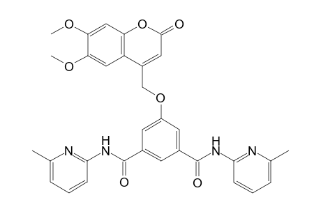 5-[(6,7-Dimethoxy-2-oxo-2H-chromen-4-yl)methyl]oxy-N,N'-bis(6-methyl-2-pyridinyl)benzene-1,3-dicarboxamide