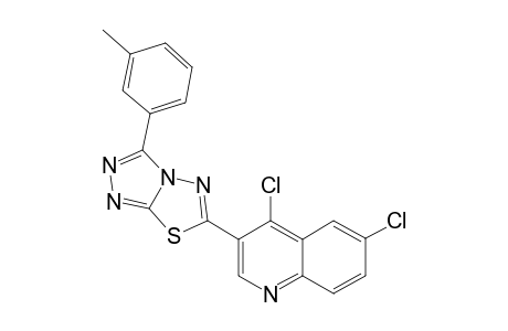 6-(4,6-dichloroquinolin-3-yl)-3-m-tolyl-[1,2,4]triazolo[3,4-b][1,3,4]thiadiazole