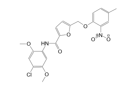 N-(4-chloro-2,5-dimethoxyphenyl)-5-[(4-methyl-2-nitrophenoxy)methyl]-2-furamide