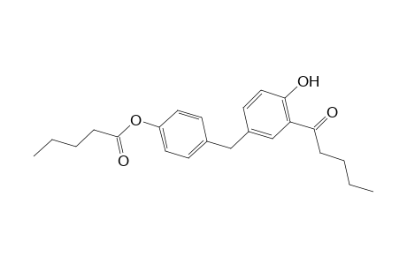 Pentanoic acid, 4-[[4-hydroxy-3-(1-oxopentyl)phenyl]methyl]phenyl ester