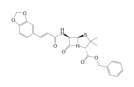 Benzyl 6-[3-(benzo[d][1,3]-dioxolan-2-yl)acylamino]penicillanate
