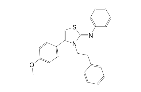 N-((2Z)-4-(4-methoxyphenyl)-3-(2-phenylethyl)-1,3-thiazol-2(3H)-ylidene)aniline