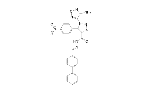 1-(4-amino-1,2,5-oxadiazol-3-yl)-N'-[(E)-[1,1'-biphenyl]-4-ylmethylidene]-5-(4-nitrophenyl)-1H-1,2,3-triazole-4-carbohydrazide