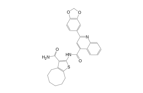 N-[3-(aminocarbonyl)-4,5,6,7,8,9-hexahydrocycloocta[b]thien-2-yl]-2-(1,3-benzodioxol-5-yl)-4-quinolinecarboxamide