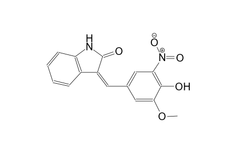 (3Z)-3-(4-hydroxy-3-methoxy-5-nitrobenzylidene)-1,3-dihydro-2H-indol-2-one