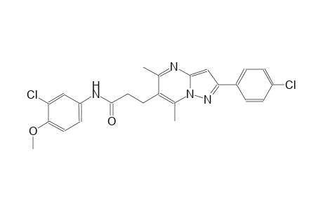 pyrazolo[1,5-a]pyrimidine-6-propanamide, N-(3-chloro-4-methoxyphenyl)-2-(4-chlorophenyl)-5,7-dimethyl-
