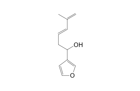 3-(1-Hydroxy-5-methyl-hex-3,5-dien-1-yl)furan