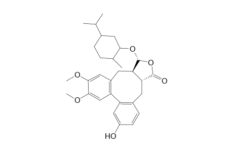 (-)-(3R,3aR,13aR)-10-Hydroxy-3-(2-menthyloxy)-6,7-dimethoxy-3a,4,13,13a-tetrahydro-1H,3H-dibenzo[4,5:6,7]cycloocta[1,2-c]furan-1-one