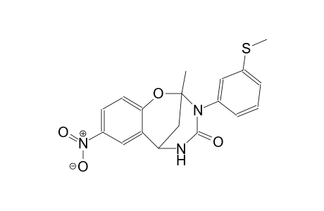 9-methyl-10-[3-(methylsulfanyl)phenyl]-4-nitro-8-oxa-10,12-diazatricyclo[7.3.1.0²,⁷]trideca-2,4,6-trien-11-one