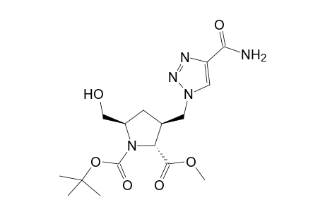 Methyl(+/-)-(2R*,3S*,5R*)-3-[[4-(aminocarbonyl)-1H-1,2,3-triazol-1-yl]methyl]-1-(tert-butoxycarbonyl)-5-hydroxymethyl]pyrrolidine-2-carboxylate