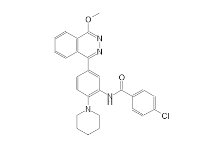 4-chloro-N-[5-(4-methoxy-1-phthalazinyl)-2-(1-piperidinyl)phenyl]benzamide