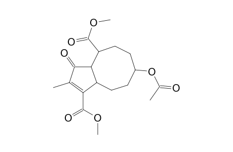 5-Acetoxy-2,9-bis(methoxycarbonyl)-10-methylbicyclo[6.3.0]undec-9-en-11-one