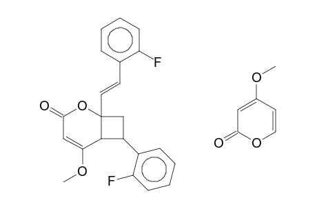2-OXABICYCLO[4.2.0]OCT-4-EN-3-ONE, REL-(1R,6S,7S,8S)-5-METHOXY-8-(4-METHOXY-2-OXO-2H-PYRAN-6-YL)-7-(2-FLUOROPHENYL)-1-[(E)-2-(2-FLUORO