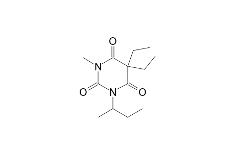 2,4,6(1H,3H,5H)-Pyrimidinetrione, 5,5-diethyl-1-methyl-3-(1-methylpropyl)-