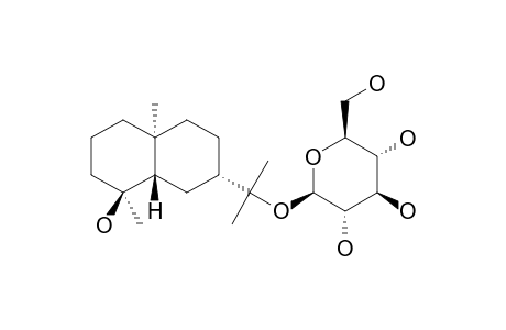 11-(BETA-D-GLUCOPYRANOSYLOXY)-ENANTIO-EUDESM-4-BETA-OL;PTERODONTOSIDE-D