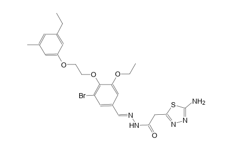 2-(5-amino-1,3,4-thiadiazol-2-yl)-N'-((E)-{3-bromo-5-ethoxy-4-[2-(3-ethyl-5-methylphenoxy)ethoxy]phenyl}methylidene)acetohydrazide