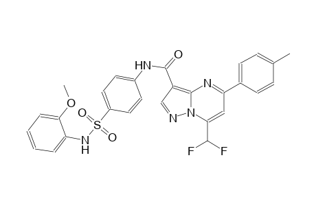 7-(difluoromethyl)-N-{4-[(2-methoxyanilino)sulfonyl]phenyl}-5-(4-methylphenyl)pyrazolo[1,5-a]pyrimidine-3-carboxamide