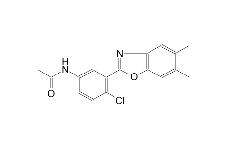 N-[4-chloro-3-(5,6-dimethyl-1,3-benzoxazol-2-yl)phenyl]acetamide