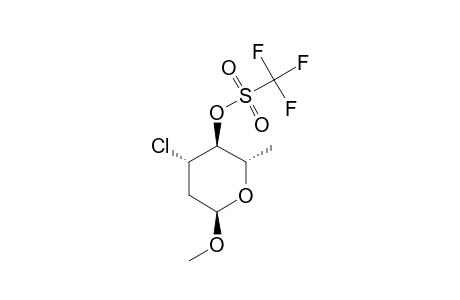 METHYL-3-CHLORO-2,3,6-TRIDEOXY-4-O-TRIFLUOROMETHANESULFONYL-L-ARABINO-HEXOPYRANOSIDE;MINOR-ANOMER
