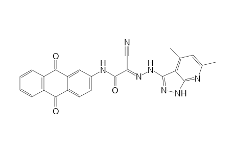 2-cyano-2-[(4,6-dimethyl-1H-pyrazolo[3,4-b]pyridin-3-yl)-hydrazono]-N-(9,10-dioxo-9,10-dihydro-anthracen-2-yl)-acetamide