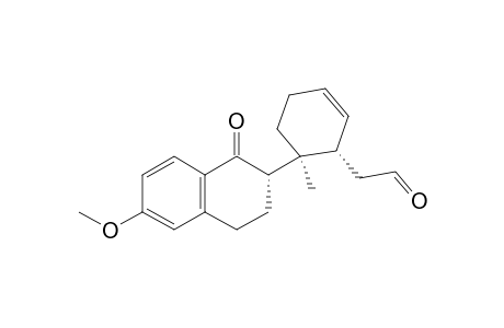 2-Cyclohexene-1-acetaldehyde, 6-methyl-6-(1,2,3,4-tetrahydro-6-methoxy-1-oxo-2-naphthalenyl)-, [1.alpha.(S*),2.beta.]-(.+-.)-