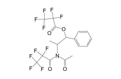 Propanoic acid, pentafluoro-, 2-[acetyl(2,2,3,3,3-pentafluoro-1-oxopropyl)amino]-1-phenylpropyl ester