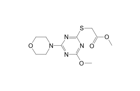 (4-methoxy-6-morpholin-4-yl-[1,3,5]triazin-2-ylsulfanyl)-acetic acid methyl ester